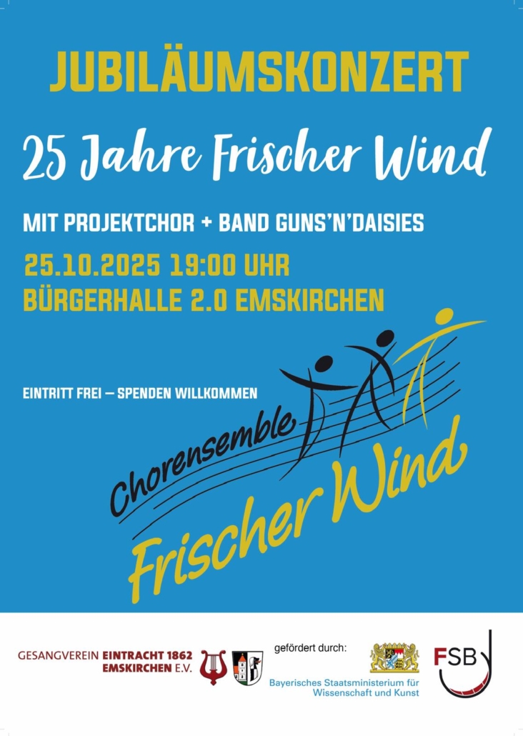 Plakat Jubiläumskonzert 25.10.2025